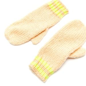 URBAN OUTFITTERS NEON STRIPE MITTENS NEW